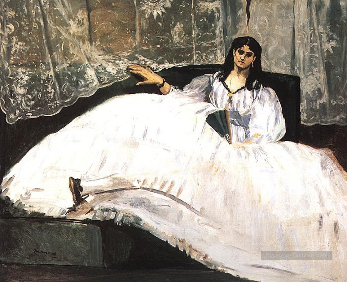 Baudelaires Mistress Étude couchée de Jeanne Duval réalisme impressionnisme Édouard Manet Peintures à l'huile